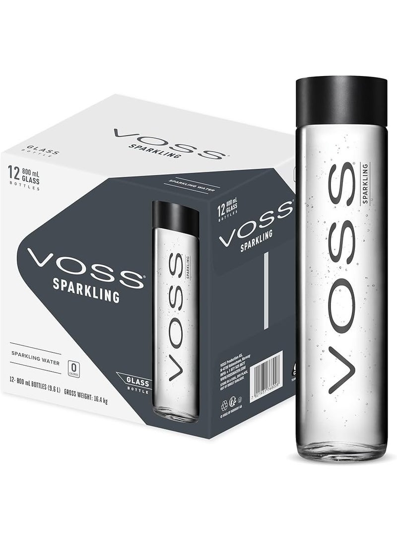 فوس مياه فوس الفوارة 800 مل زجاجات – عبوات من 12  مياه معدنية فوارة نرويجية فاخرة - Image 4